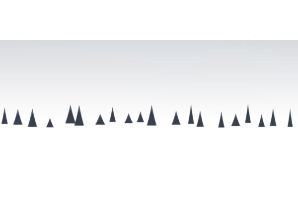 Twilight gradient mountains and lake with gentle ripples and a small constellation in the sky.